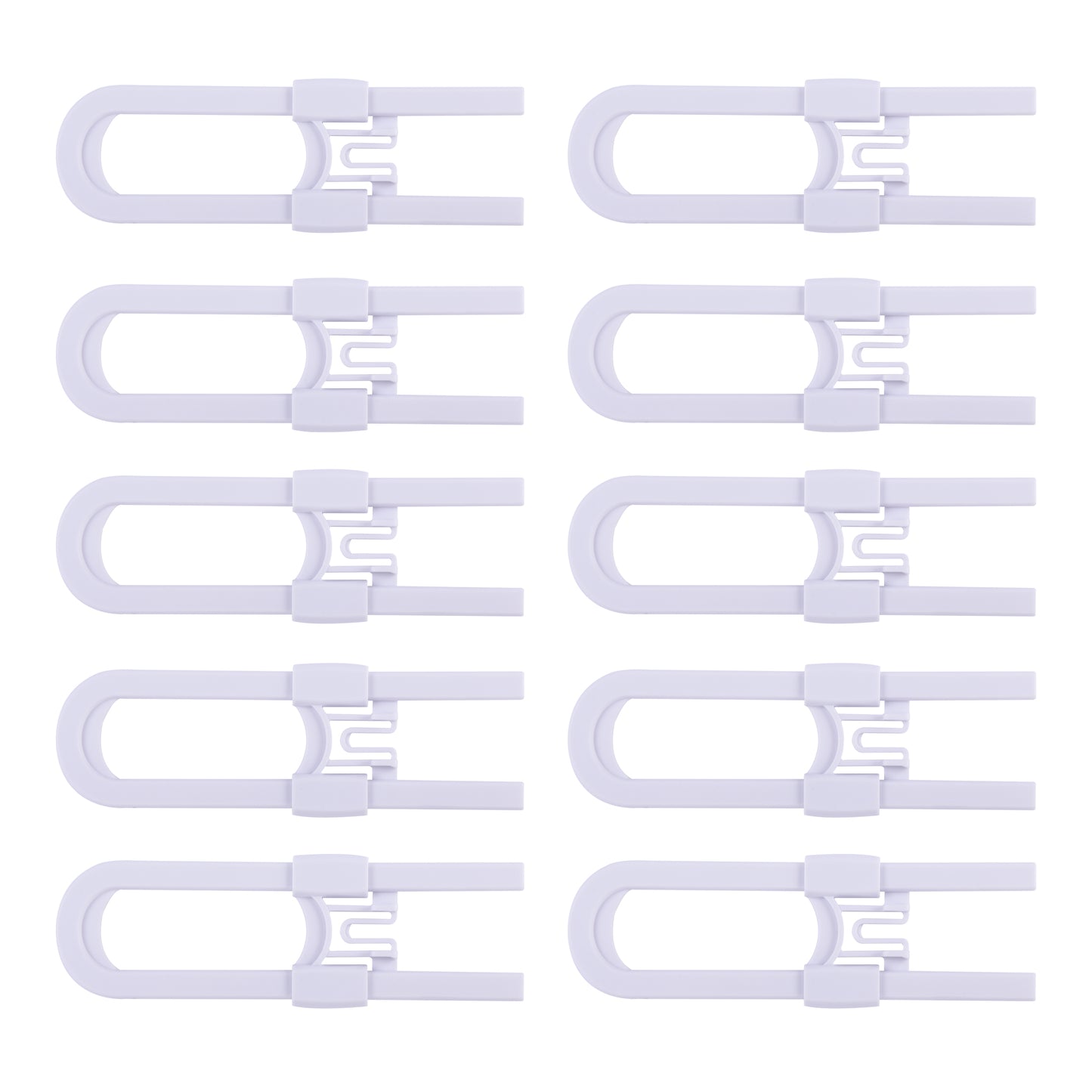 CUTESAFETY Sliding Cabinet Locks White (10 Pack)