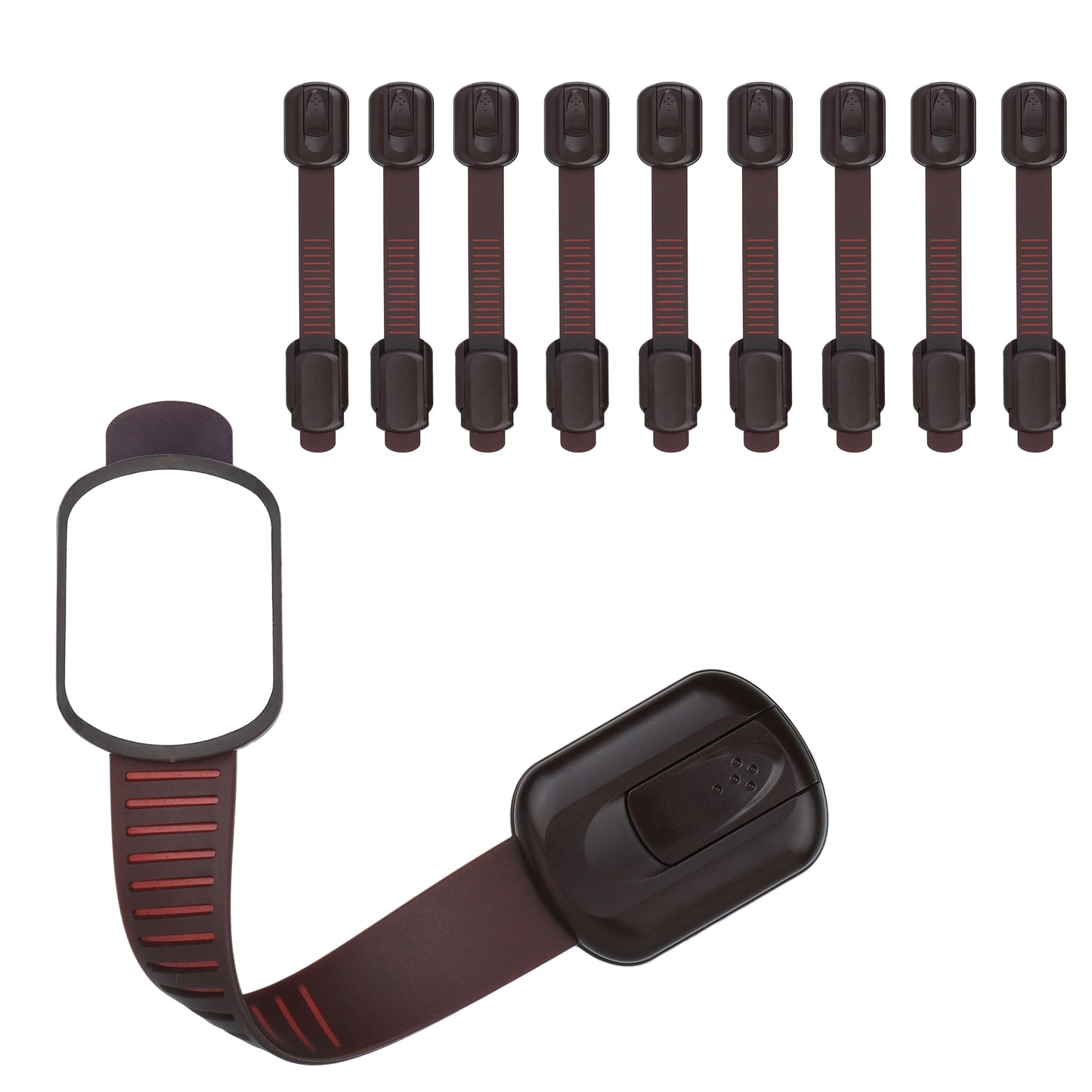 CUTESAFETY Child Safety Locks Brown (10 Pack)
