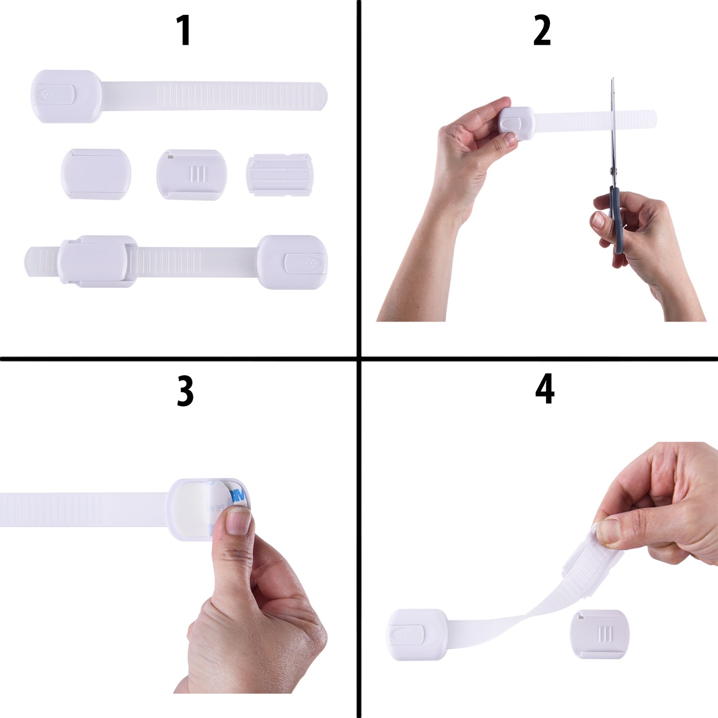 CUTESAFETY Child Safety Locks Gray (8 Pack)