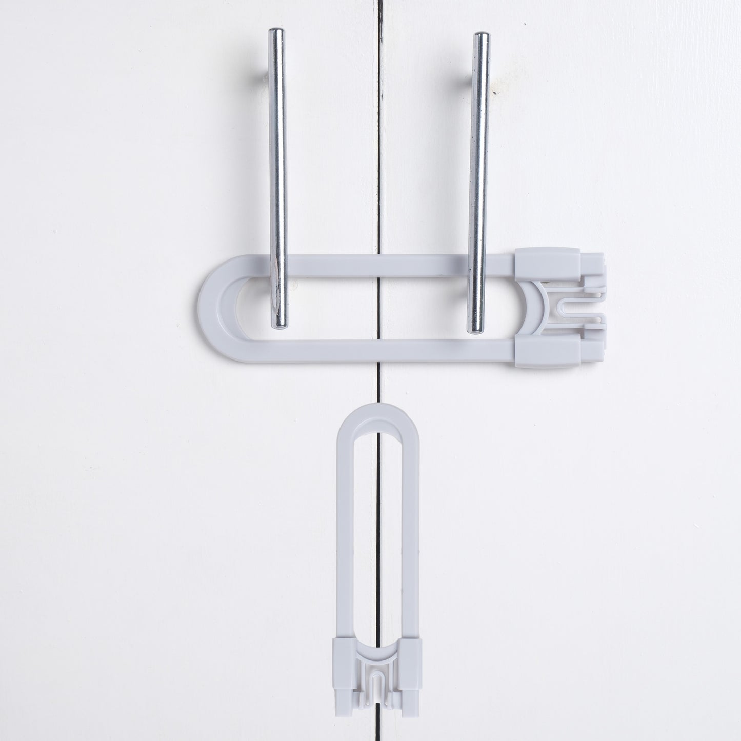 CUTESAFETY Sliding Cabinet Locks Gray (2 Pack)