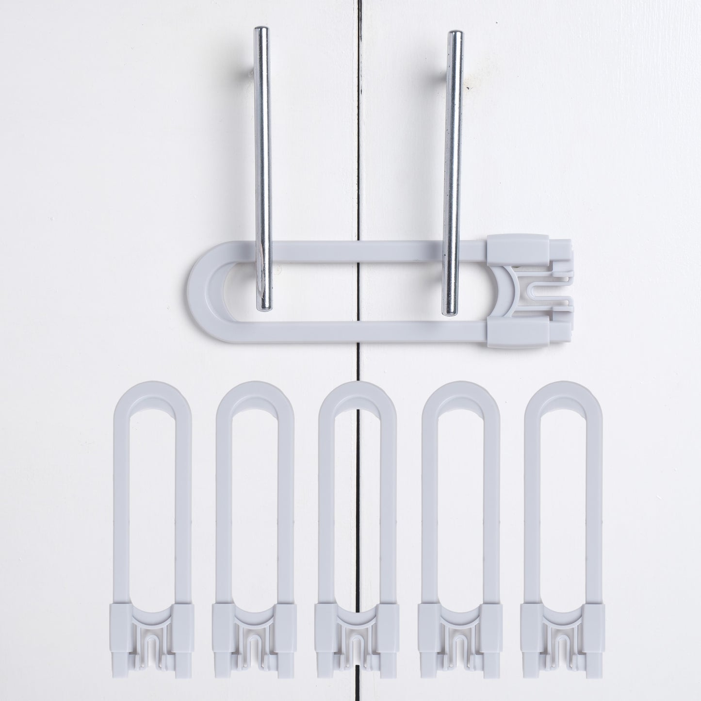 CUTESAFETY Sliding Cabinet Locks Gray (6 Pack)
