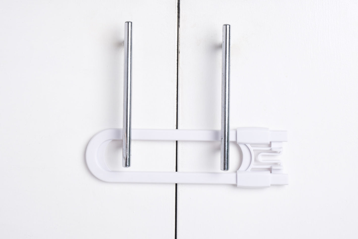 CUTESAFETY Sliding Cabinet Locks White (2 Pack)