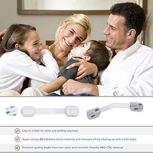 CUTESAFETY Child Safety Locks Grey (6 Pack)