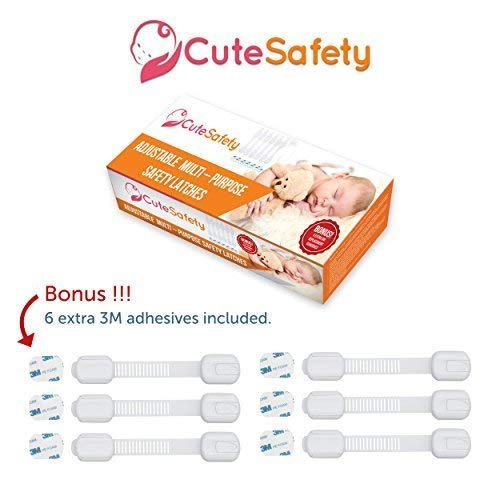 CUTESAFETY Child Safety Locks Grey (6 Pack)