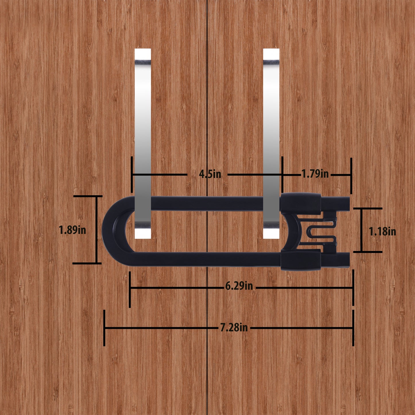 CUTESAFETY Sliding Cabinet Locks Black (10 Pack)