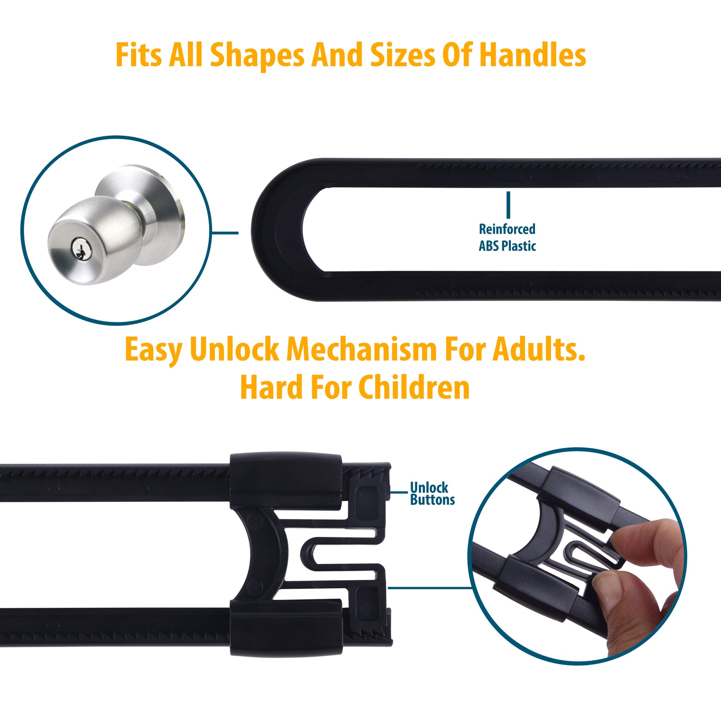 CUTESAFETY Sliding Cabinet Locks Black (6 Pack)