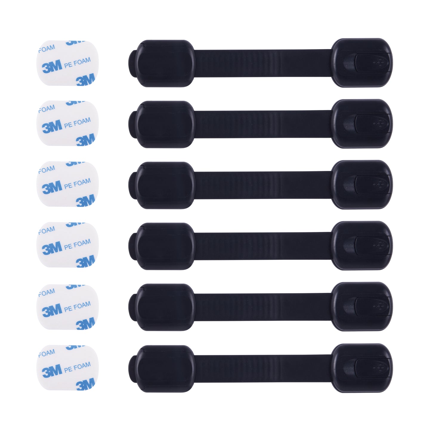 CUTESAFETY Child Safety Locks Black (6 Pack)