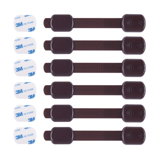 CUTESAFETY Child Safety Locks Brown (6 Pack)
