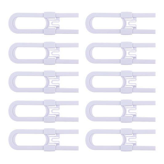 CUTESAFETY Sliding Cabinet Locks White (10 Pack)