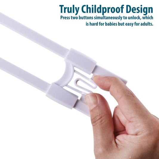 CUTESAFETY Sliding Cabinet Locks Grey (10 Pack)