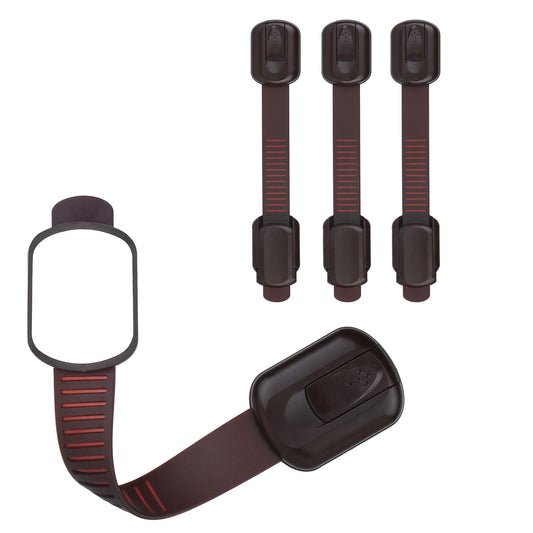CUTESAFETY Child Safety Locks Brown (4 Pack)