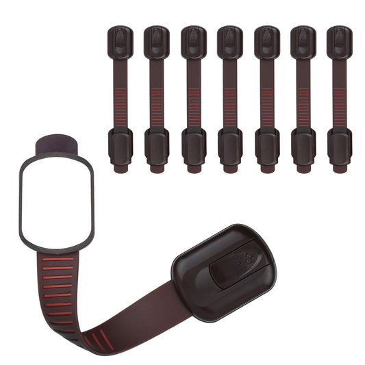CUTESAFETY Child Safety Locks Brown (8 Pack)