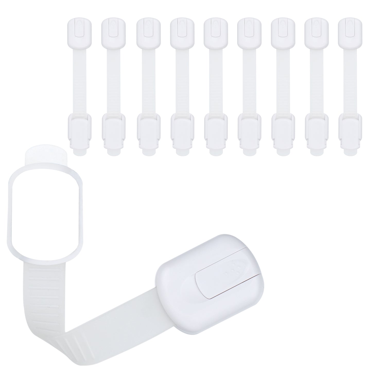 CUTESAFETY Child Safety Locks White (10 Pack)