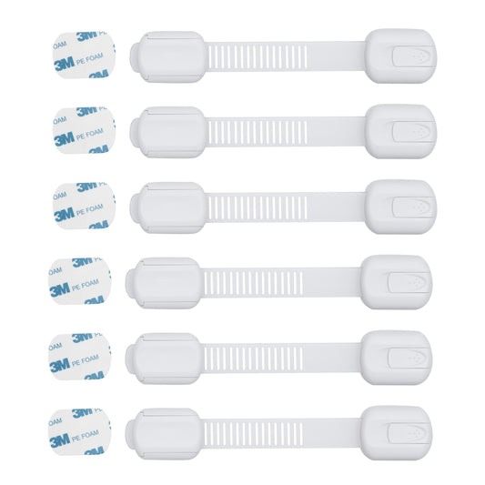 CUTESAFETY Child Safety Locks White (6 Pack)