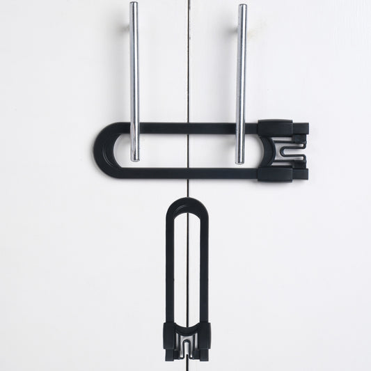 CUTESAFETY Sliding Cabinet Locks Black (2 Pack)