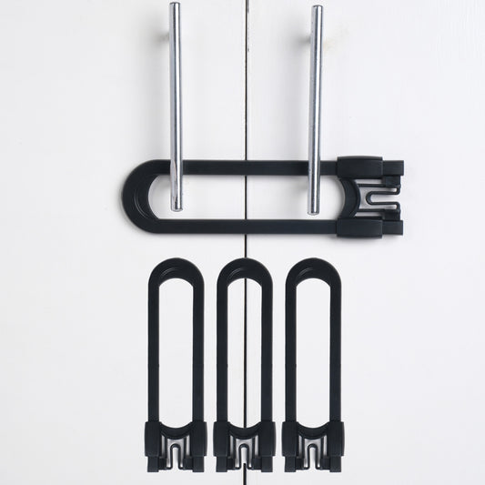 CUTESAFETY Sliding Cabinet Locks Black (4 Pack)