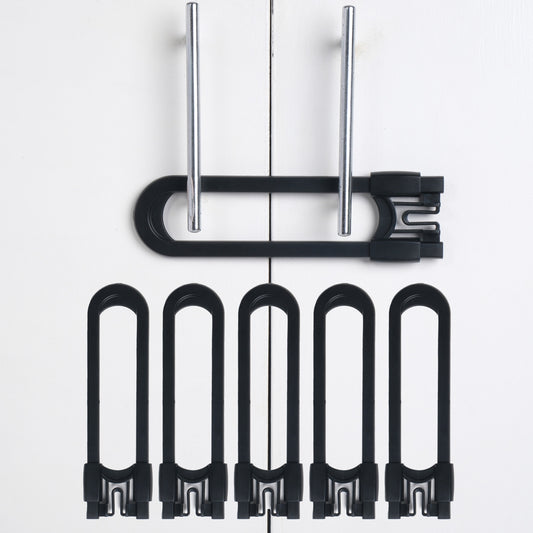 CUTESAFETY Sliding Cabinet Locks Black (6 Pack)