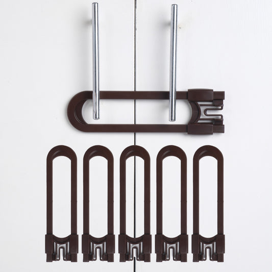 CUTESAFETY Sliding Cabinet Locks Brown (6 Pack)