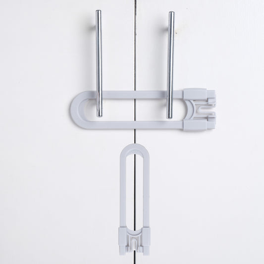 CUTESAFETY Sliding Cabinet Locks Gray (2 Pack)