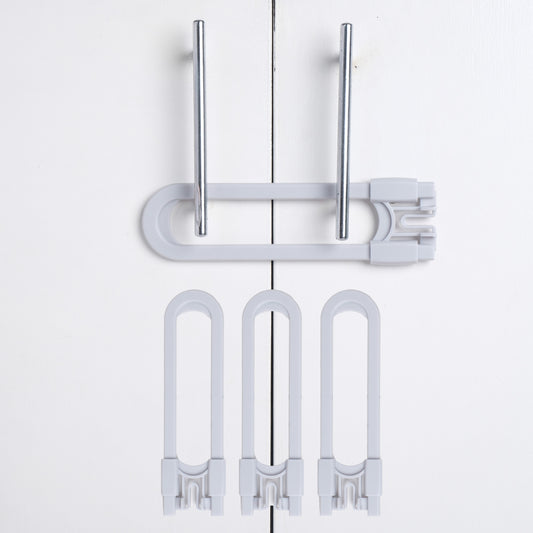 CUTESAFETY Sliding Cabinet Locks Gray (4 Pack)