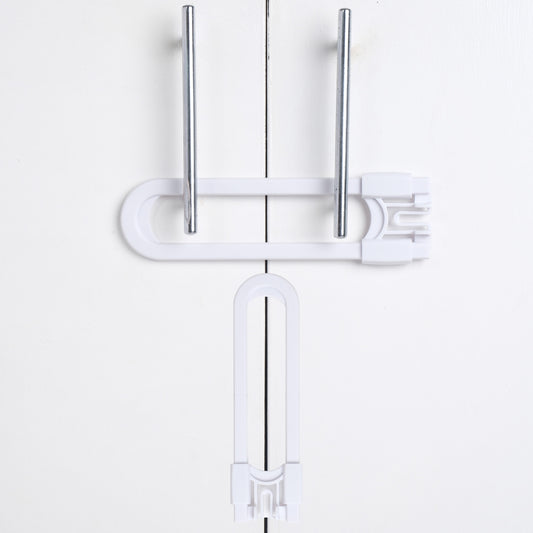 CUTESAFETY Sliding Cabinet Locks White (2 Pack)