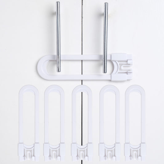 CUTESAFETY Sliding Cabinet Locks White (6 Pack)