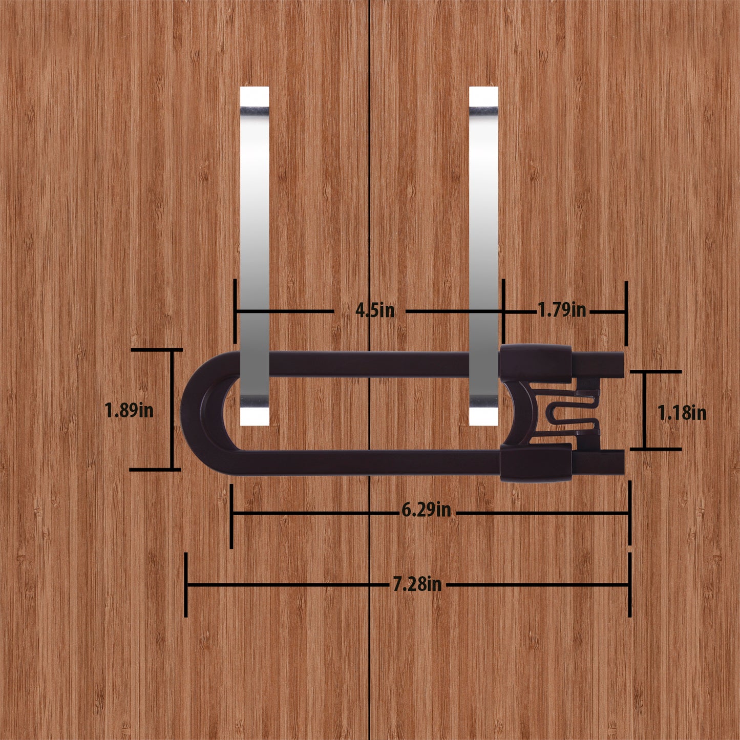 CUTESAFETY Sliding Cabinet Locks Brown (2 Pack)