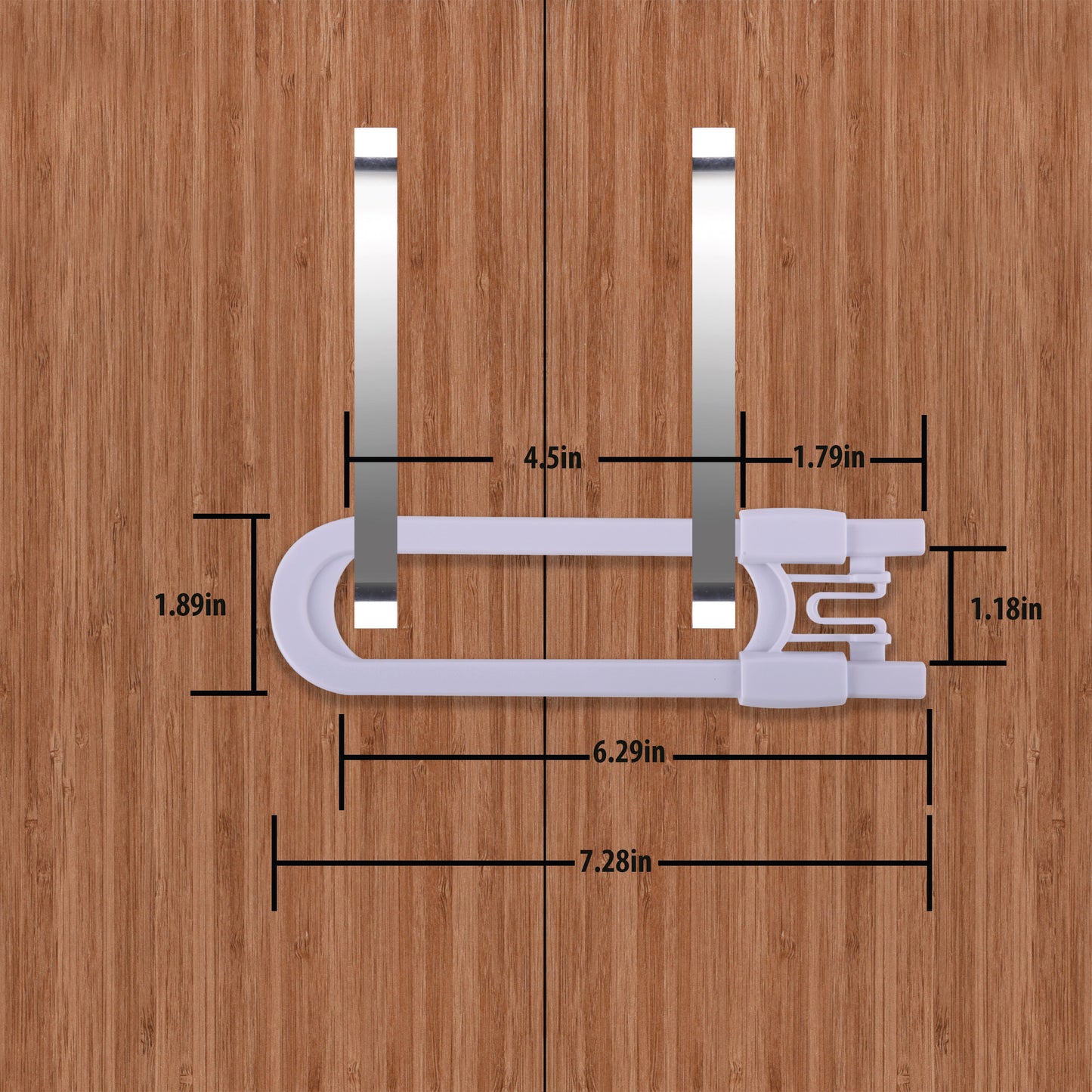 CUTESAFETY Sliding Cabinet Locks White (10 Pack)